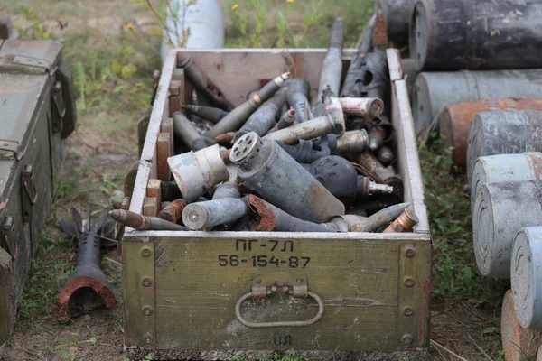 Russian Aerial Bombs And Unexploded Ordnance Disposal Near Chernihiv, Ukraine