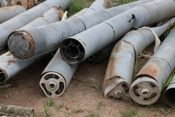 Russian Aerial Bombs Unexploded Ordnance Disposal Chernihiv Ukraine —  Fotos de Stock
