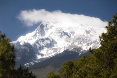 himalaya Dağları nın karlı zirveleri