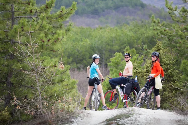 Friends on a bike — Stock Photo, Image