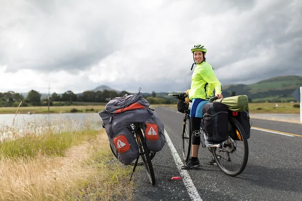 Radfahrerin — Stockfoto