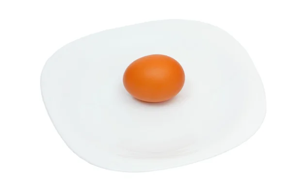 Egg on a plate — Stock Photo, Image