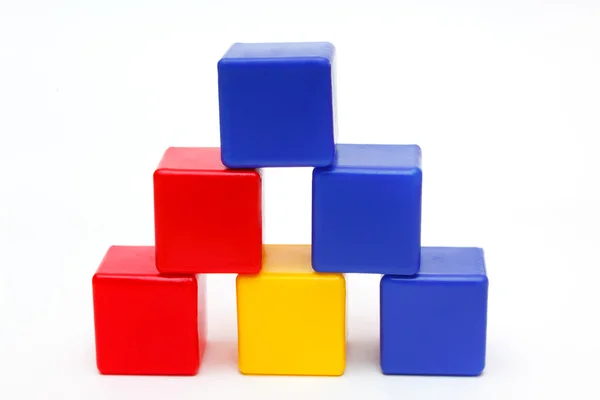 Tower of colored cubes — Stock Photo, Image