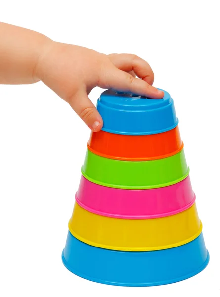 Torre multicolor de tazas —  Fotos de Stock