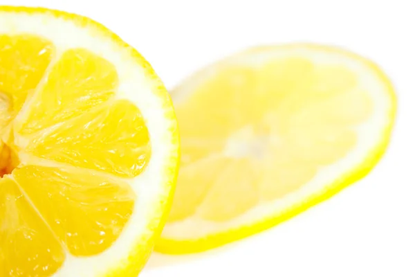 Sliced lemon on a white background — Stock Photo, Image