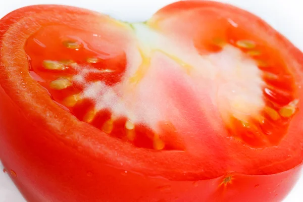 Půl plátky rajčat — Stock fotografie
