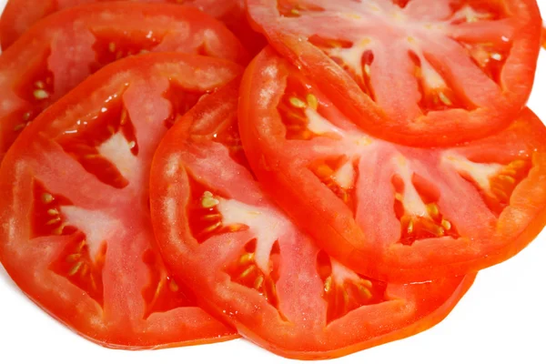 Круги нарезали помидоры как текстуру — стоковое фото