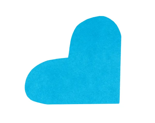 Une forme de coeur de papier bleu pour la Saint Valentin — Photo