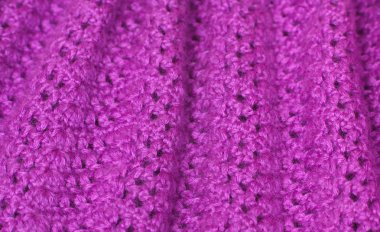 Mor iplik ajur örgü