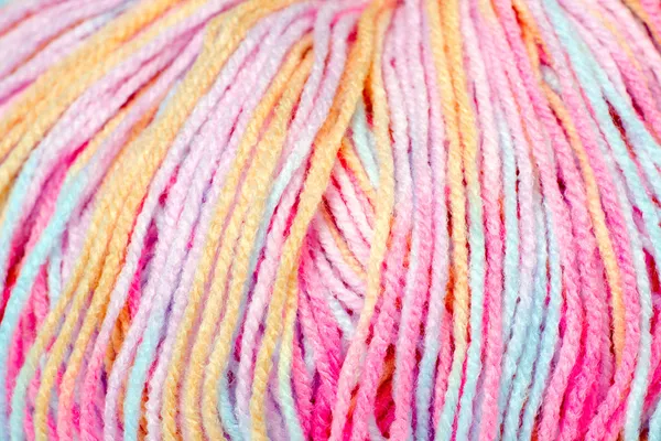 Skein de fil coloré mélange gros plan — Photo