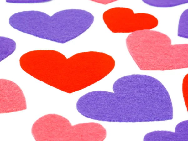 Many colored heart shapes — Stock Photo, Image