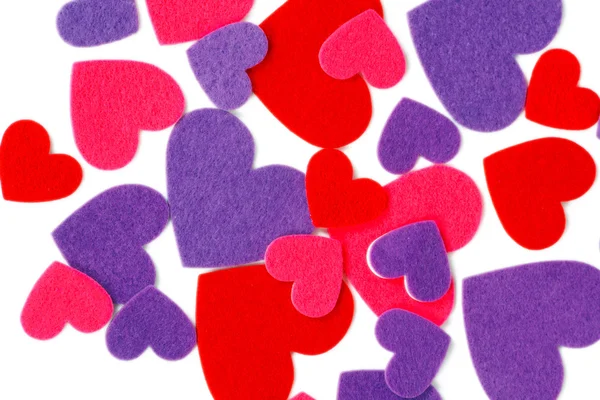 Many colored heart shapes — Stock Photo, Image