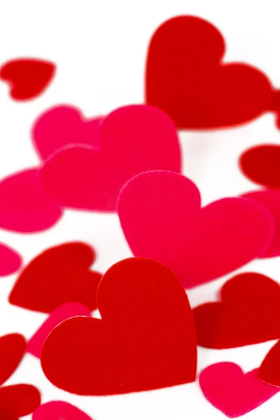 Vele gekleurde hart vormen — Stockfoto