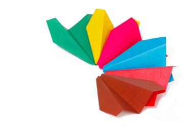 çok renkli kağıt uçaklar