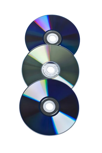 3 disks on a white background — Stock Photo, Image