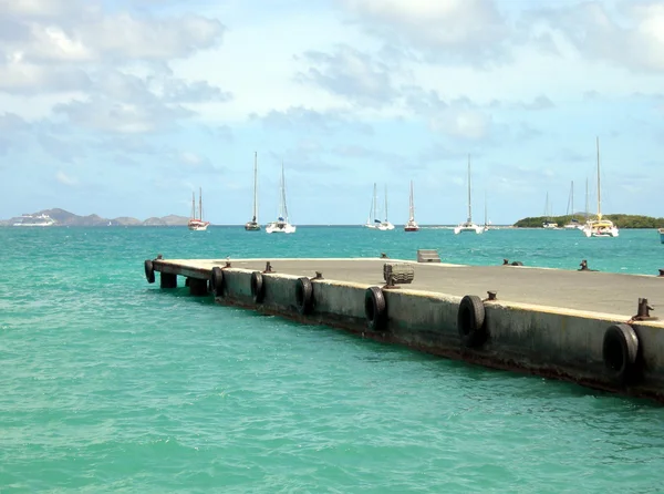 St Barts harbour — Stock Photo, Image