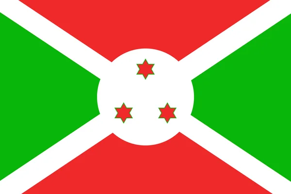 Burundische Flagge — Stockfoto