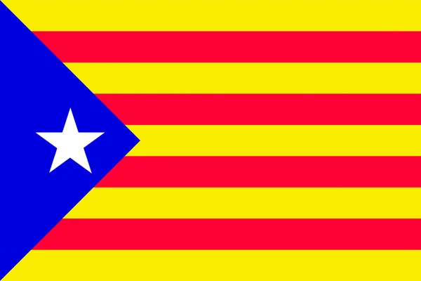 カタロニア語 independentist ブルー estelada フラグ — ストック写真