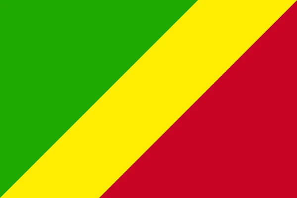 Vlag van Congo Republiek — Stockfoto