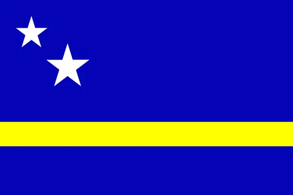 Curacao flagga — Stockfoto