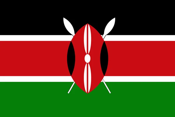 Kenya flag — Stock Photo, Image