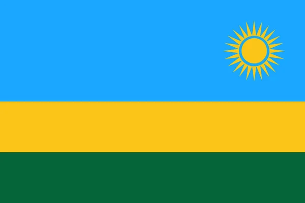 Ruanda-Flagge — Stockfoto