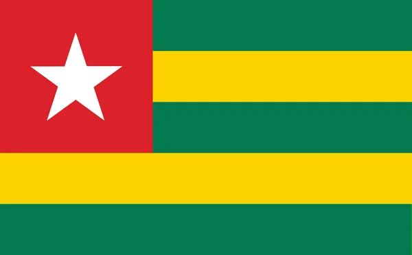 Togoische Flagge — Stockfoto