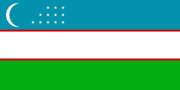 Flagge der Republik Usbekistan — Stockfoto