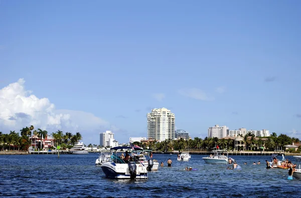 Barcos em Fort Lauderdale — Fotografia de Stock