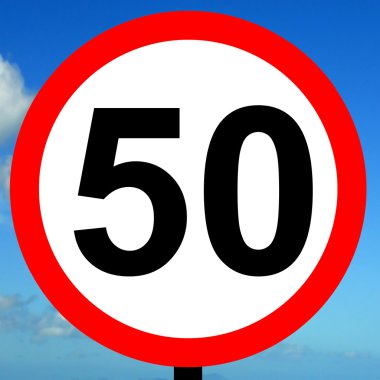 50 mil hız sınırını işaret