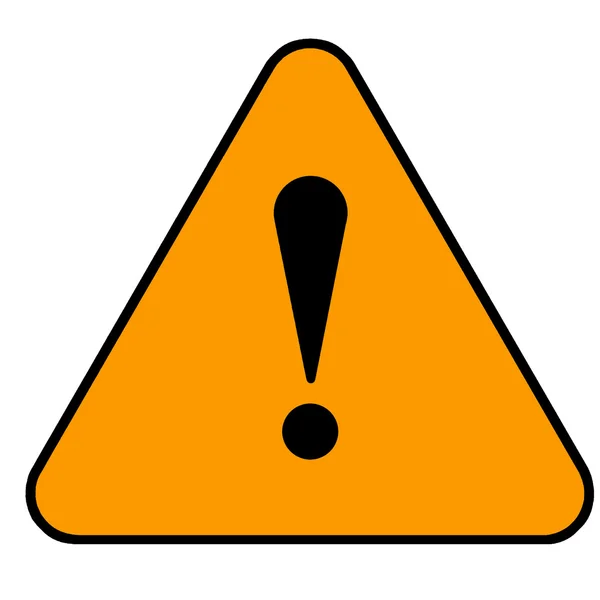 Amber warning sign — Stock Photo, Image