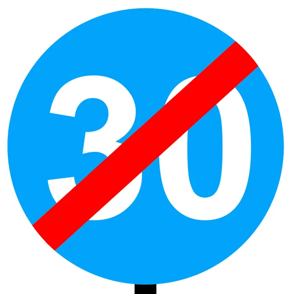 End of minimum speed limit traffic sign — Stock Photo, Image