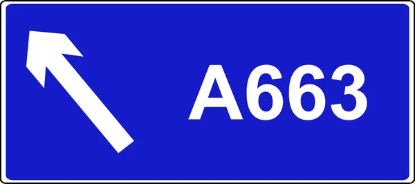 Final route direction motorway sign — Stock Photo, Image