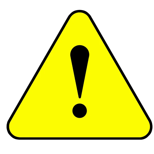 Yellow warning sign — Stock Photo, Image