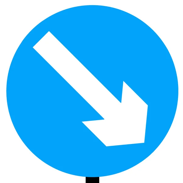 Keep right traffic sign — Stock Photo, Image