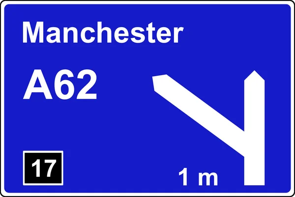 Motorway 1 mile advance sign — Stock Photo, Image