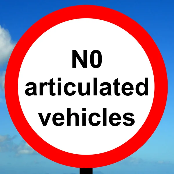 Order sign No articulated vehicles — Stock Photo, Image