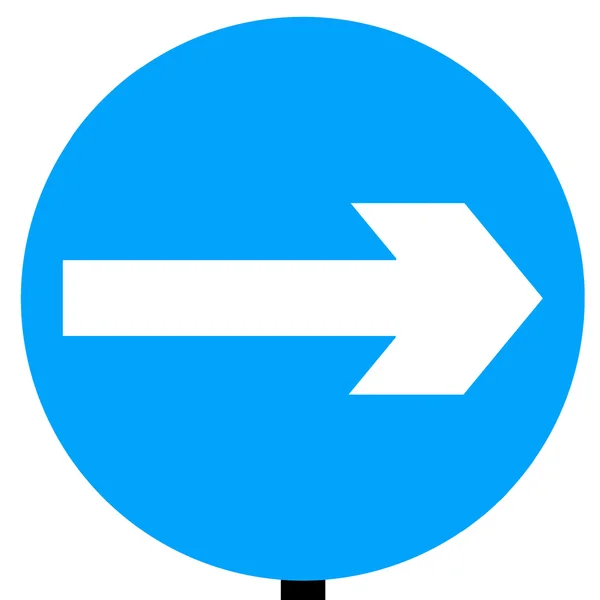 Vire à direita sinal de trânsito — Fotografia de Stock