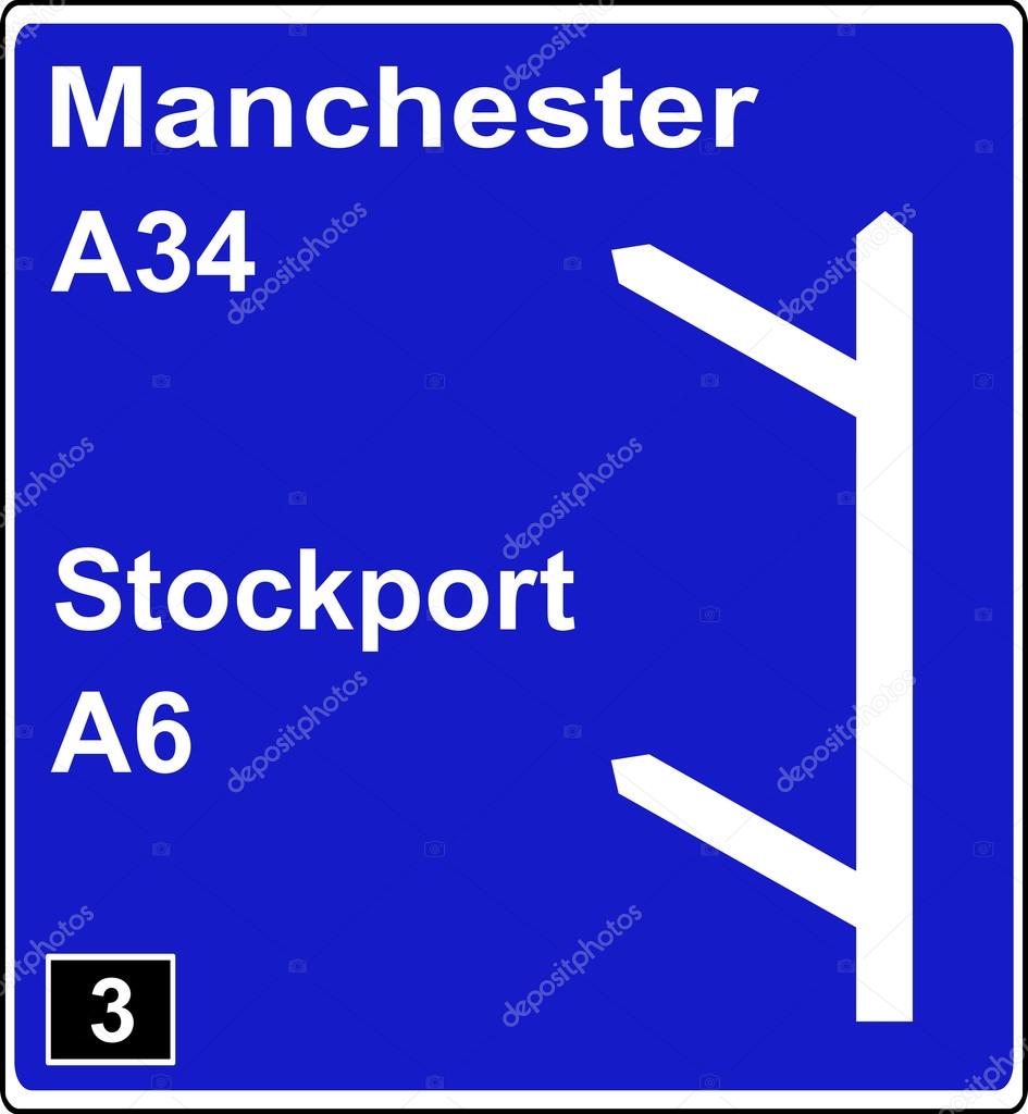 Two junctions in quick succession motorway sign