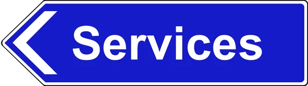 Final sign for service area motorway sign — Stock Photo, Image