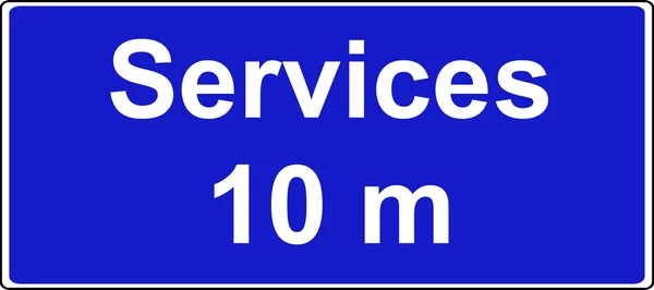 Service area motorway sign — Stock Photo, Image