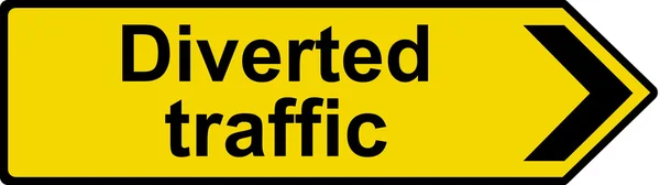 Diverted traffic sign — Stock Photo, Image