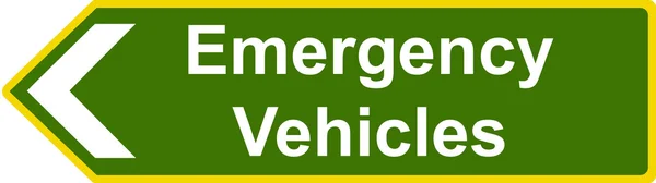 Znak pojazdów ratowniczych — Zdjęcie stockowe