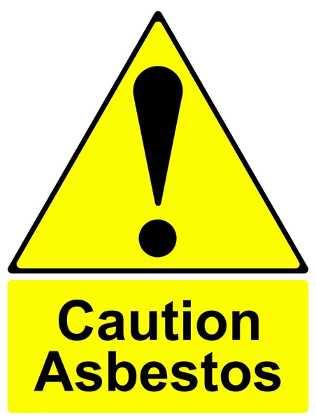 Caution asbestos sign — Stock Photo, Image