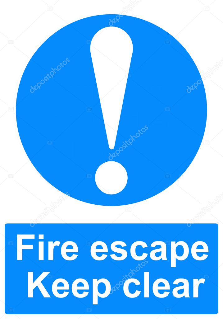 Fire escape sign