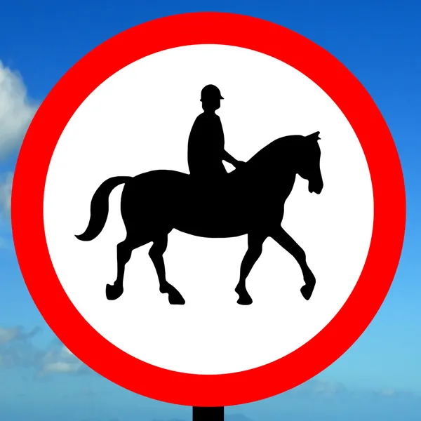 Bestellschild keine gerittenen oder begleiteten Pferde — Stockfoto