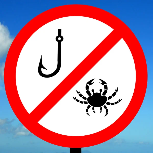 No Fishing sign — Stock Photo, Image