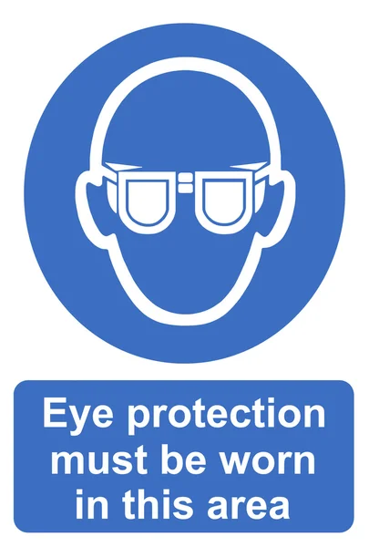 Eye protection must be worn in this area — Stock Photo, Image