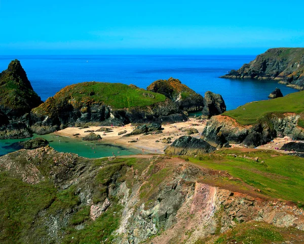 Kynance Cove Cove Eastern Side Mount Bay Cornwall England — 图库照片