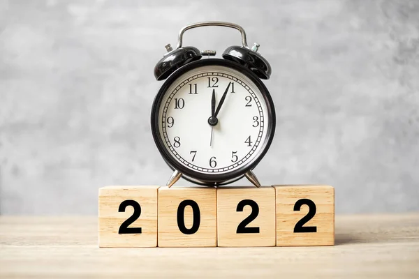 2022 Text Clock Table Resolution Time Plan Goal Motivation Reboot — Stock Photo, Image